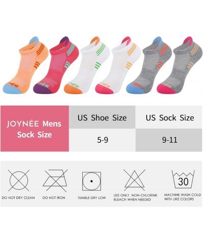 Womens Ankle Cushioned Socks 6 Pack Athletic Low Cut Socks with Heel Tab for Running Sports Pink $14.49 Activewear