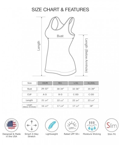 Seamless Supersoft Racerback Tank, UV Protective Fabric UPF 50+ (Made with Love in The USA) White/Red Set $16.66 Tanks