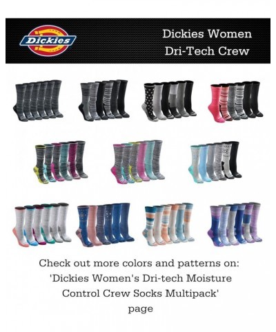 Women's Dritech Advanced Moisture Wicking Crew Sock (6/12 Packs) White Solid (6 Pairs) $10.82 Socks