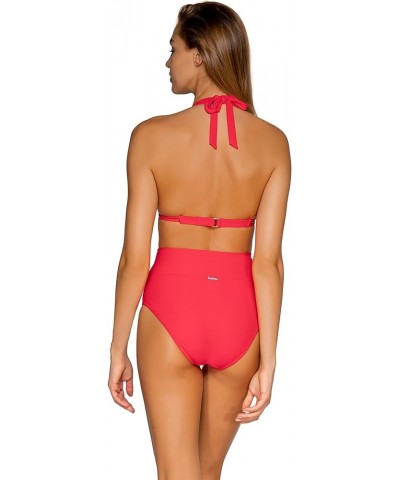 Women's Standard Hannah Foldover High Waist Swimsuit Bikini Bottom Geranium $29.25 Swimsuits