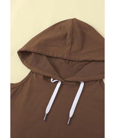 Women's Casual Long Sleeve Drawstring Hoodie Sweatshirts Pullover with Pockets 02-coffee $23.00 Hoodies & Sweatshirts