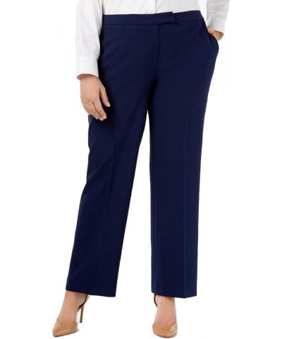 Women's Plus Size Tab Front Pant Indigo $25.69 Pants