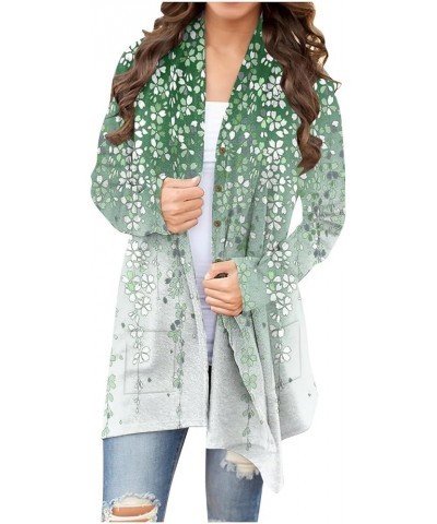 Women's 2023 Fall Winter Cardigans Lightweight Soft Open Front Long Sleeve Sweaters Casual Knit Cardigand Outerwear F-green $...