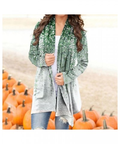 Women's 2023 Fall Winter Cardigans Lightweight Soft Open Front Long Sleeve Sweaters Casual Knit Cardigand Outerwear F-green $...