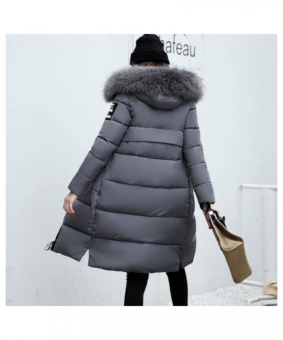 Women's Down Puffer Coat Padded Bubble Casual Quilted Winter Jacket with Hood Comfort Comfy Down Long Parka 3-gray $17.50 Jac...