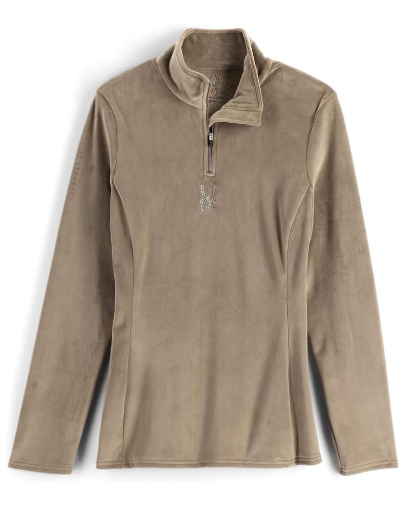 Womens Shimmer Bug Half Zip T-Neck Cashmere $30.40 Activewear