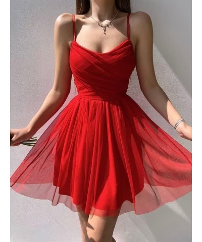 Tulle Homecoming Dresses for Teens 2023 Short Mini Party Dress Spaghetti Straps Sleeveless Cocktail Gowns. Brown $28.59 Dresses