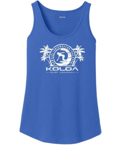 Koloa Surfer Girl Logo WomensTankTops in 27 Colors. Adult Sizes: S-4XL Royal / White $12.32 Tanks