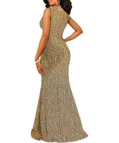 Formal Long Sleeve Dress for Women Sequin Bodycon Ruched Sparkly Dresses 0o Gold $13.49 Dresses