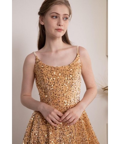 Sequin Homecoming Dresses for Teens Short Prom Dresses 2024 Sparkly Cocktail Party Gown Burnt Orange $25.20 Dresses