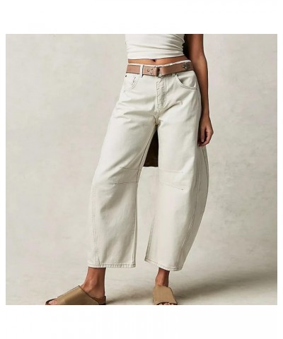 Womens Jeans Stretchy Jeans for Women Womens Pants High or Mid Waisted Jeans for Women Womens Wide Leg Pants 02-white $15.04 ...