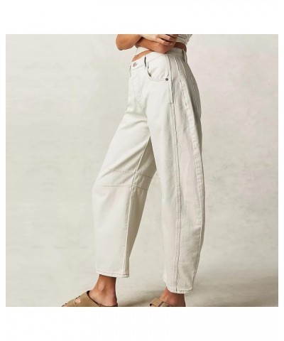 Womens Jeans Stretchy Jeans for Women Womens Pants High or Mid Waisted Jeans for Women Womens Wide Leg Pants 02-white $15.04 ...