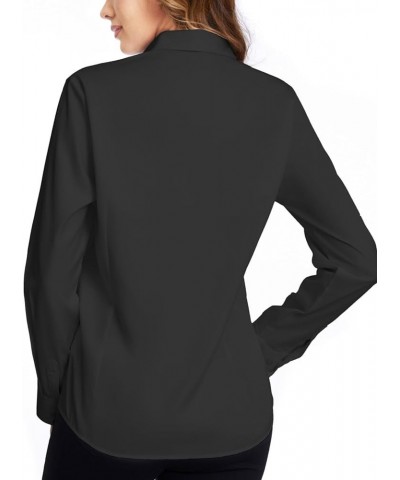 Women's Classic Button-Down Blouse Formal Work Dress Fitted Shirts Collared Long Sleeve Business Top Black, Classic $15.40 Bl...