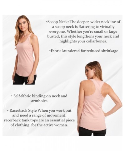 Women's Racerback Sleeveless Workout Tank Top Cami Scoop Neck Summer Tank Banana Cream $9.45 Tanks