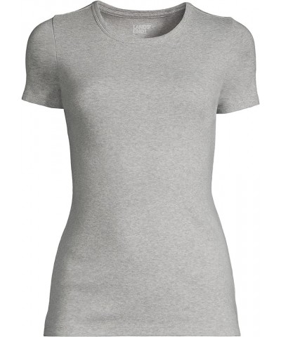 Women's Crew Neck Rib T-Shirt Classic Gray Heather $12.80 T-Shirts