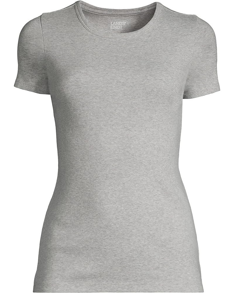 Women's Crew Neck Rib T-Shirt Classic Gray Heather $12.80 T-Shirts