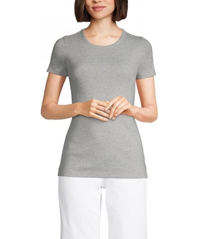 Women's Crew Neck Rib T-Shirt Classic Gray Heather $12.80 T-Shirts