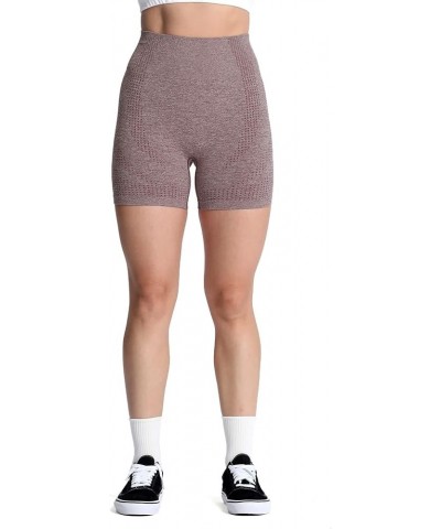 Vital Seamless Biker Shorts for Women High Waist Workout Shorts Booty Running Yoga Shorts A Dandelion Brown Marl $12.25 Activ...