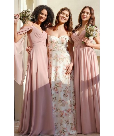 Women's Ruffles Bridesmaid Dresses with Slit Long V Neck Formal Party Dress with Pockets KO009 Lavender $29.14 Dresses