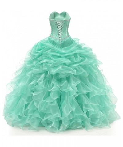 Women's Ball Gown Organza Quinceanera Dresses Prom Gowns Gold $47.18 Dresses