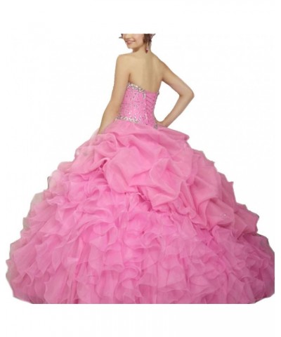 Women's Ball Gown Organza Quinceanera Dresses Prom Gowns Gold $47.18 Dresses