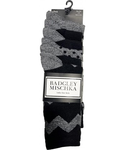 Ladies Casual Fashion Crew Socks, One Size, Pack of 6 Heather Grey $9.36 Socks