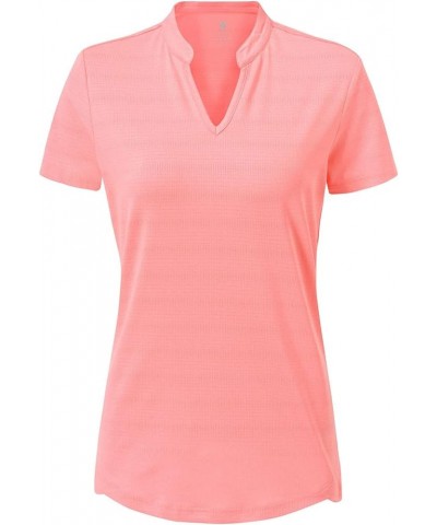 Women's Hiking Shirts Short Sleeve UPF 50+ Sun Protection Lightweight Running Fishing Shirts Fluorescent Pink $13.05 Activewear