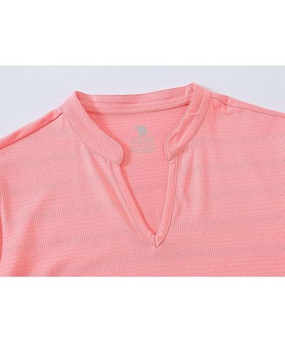 Women's Hiking Shirts Short Sleeve UPF 50+ Sun Protection Lightweight Running Fishing Shirts Fluorescent Pink $13.05 Activewear