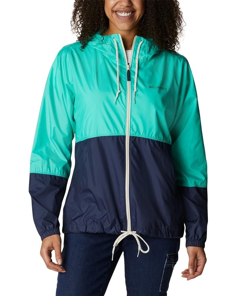 Women's Flash Forward Windbreaker Regular Electric Turquoise/Nocturnal $20.58 Jackets