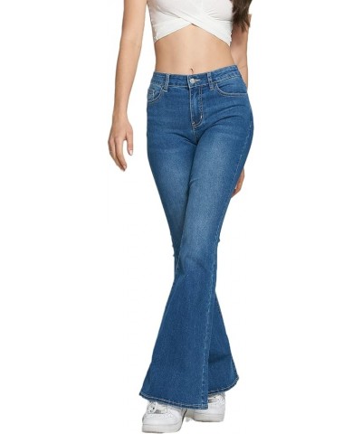 Bell Bottom Stretch Skinny Jeans for Women Flare High Waisted Bootcut Jeans Womens Butt Slim Denim Pants Blue2 $10.92 Jeans