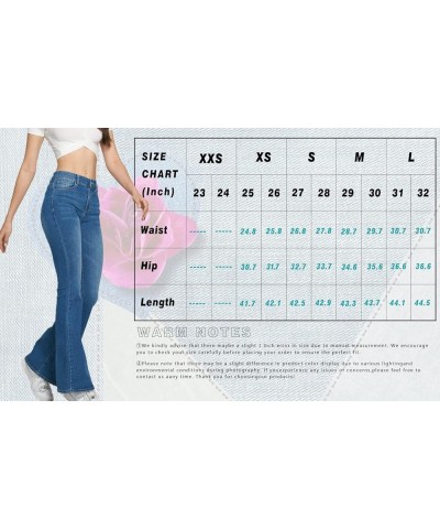 Bell Bottom Stretch Skinny Jeans for Women Flare High Waisted Bootcut Jeans Womens Butt Slim Denim Pants Blue2 $10.92 Jeans