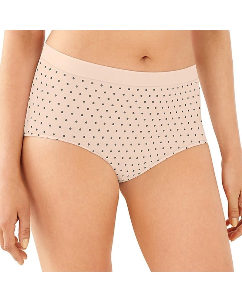 Women's Seamless Panties, Smoothing Brief Underwear, Full-Coverage Stretch Microfiber Briefs Blushing Pink Dot $8.06 Lingerie