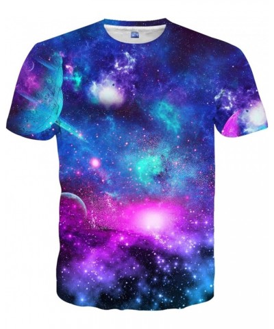 Men Women T-Shirts Unisex 3D Print Short Sleeve Crewneck Graphic Tees Universe $7.94 T-Shirts