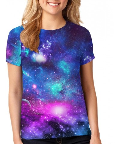 Men Women T-Shirts Unisex 3D Print Short Sleeve Crewneck Graphic Tees Universe $7.94 T-Shirts