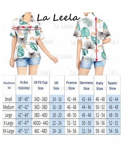 Hawaiian Shirts Womens Beach Short Sleeve Blouse Shirt Button Down Vacation Dress Summer Colorful Blouses for Women Marine Th...