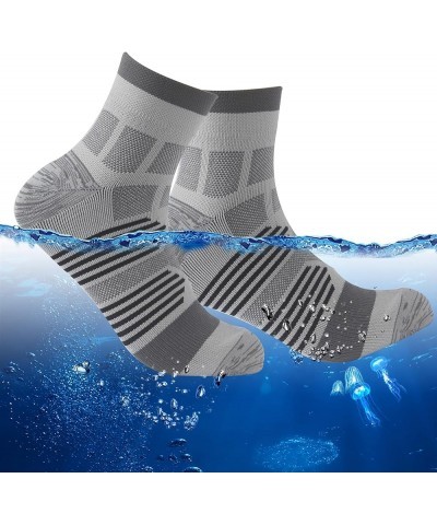 Waterproof Socks, Unisex Hiking Wading Trail Running Kayaking Crew Socks Ankle-1 Pair Gray&dark Gray $14.57 Socks