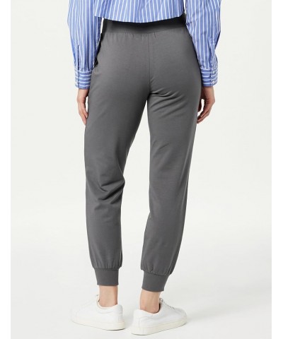 Women's Grace Supersoft Stretch Rib-Cuff Jogger Tornado Grey $12.89 Leggings