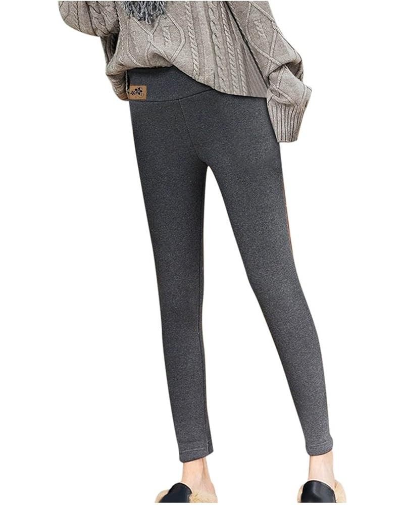 Winter Sherpa Fleece Lined Leggings for Women Warm Thermal Stretchy Pants Workout High Waist Leggings Yoga Tights A4~gray $9....