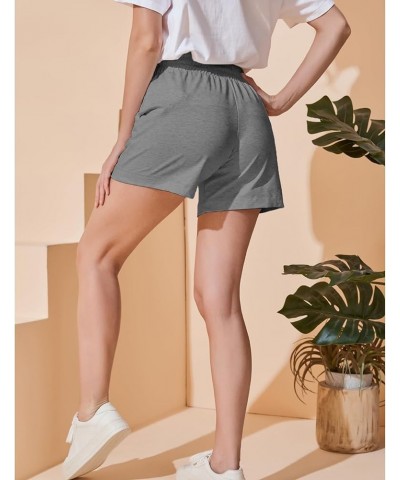 Women's Sweat Shorts High Waisted Cotton Shorts Loose Fit Shorts for Women Casual Summer Comfy Lounge Shorts Grey $11.28 Shorts