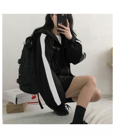 Womens Zip Up Hoodie Cute Oversize Basic Hoodies Y2k Aesthetic Plus Size Sweatshirts Comfy Jacket Teen Girls Black $10.44 Hoo...