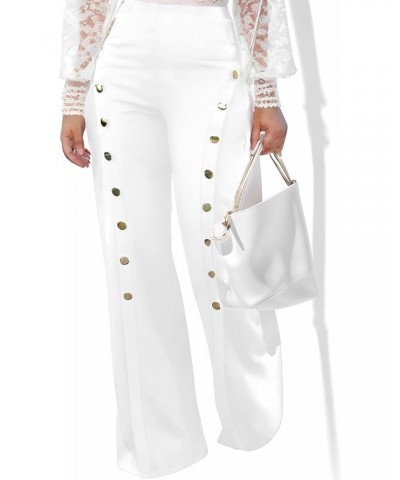 Women High Waisted Pants Bootcut Stretchy Pull On Dress Pants Casual Work Pants White $15.40 Pants