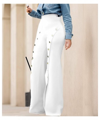 Women High Waisted Pants Bootcut Stretchy Pull On Dress Pants Casual Work Pants White $15.40 Pants