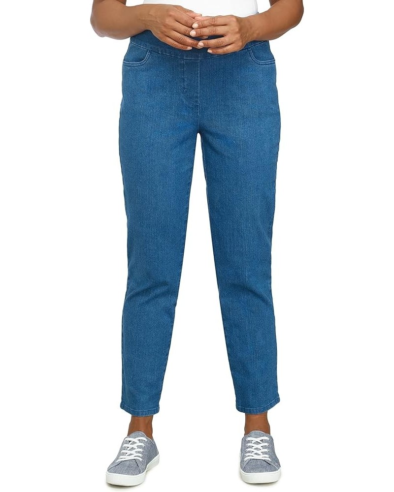 Womens Petite Super Stretch Mid-Rise Short Length Pant Medium Denim $29.26 Pants