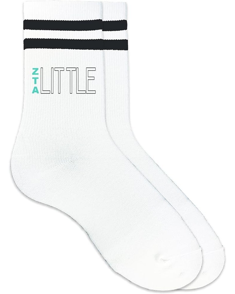 Sorority Big, Little Striped Crew Socks Zeta Tau Alpha Little Striped $8.78 Activewear