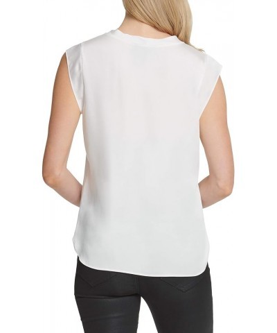 Women's Foundation Flutter Sleeve Woven Top Ivy - Ivory $17.40 Blouses