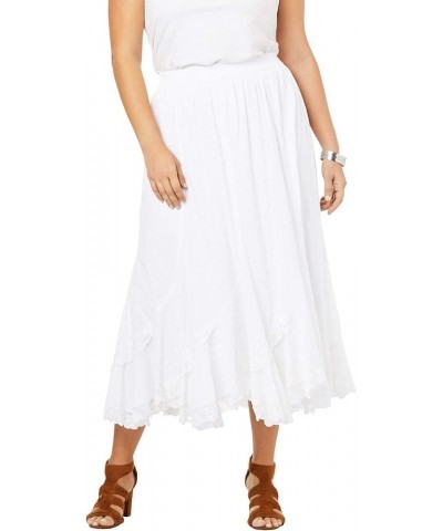 Women's Plus Size French Skirt White $39.46 Skirts