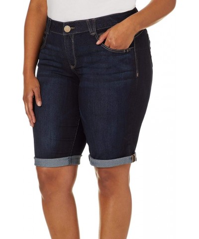 Women's Plus Size Ab Solution Bermuda Short Indigo $33.01 Shorts