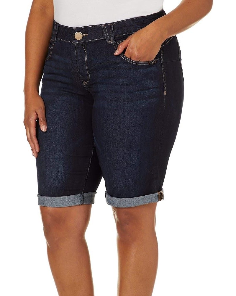 Women's Plus Size Ab Solution Bermuda Short Indigo $33.01 Shorts