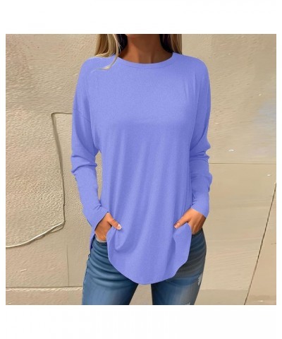 Long Sleeve Yoga Summer Tops Womans Long Fun Vneck Peplum Shirts for Women Fit Stretchy Graphic 04-blue $11.50 Hoodies & Swea...