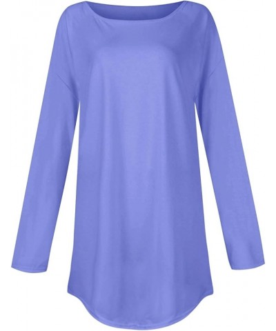 Long Sleeve Yoga Summer Tops Womans Long Fun Vneck Peplum Shirts for Women Fit Stretchy Graphic 04-blue $11.50 Hoodies & Swea...